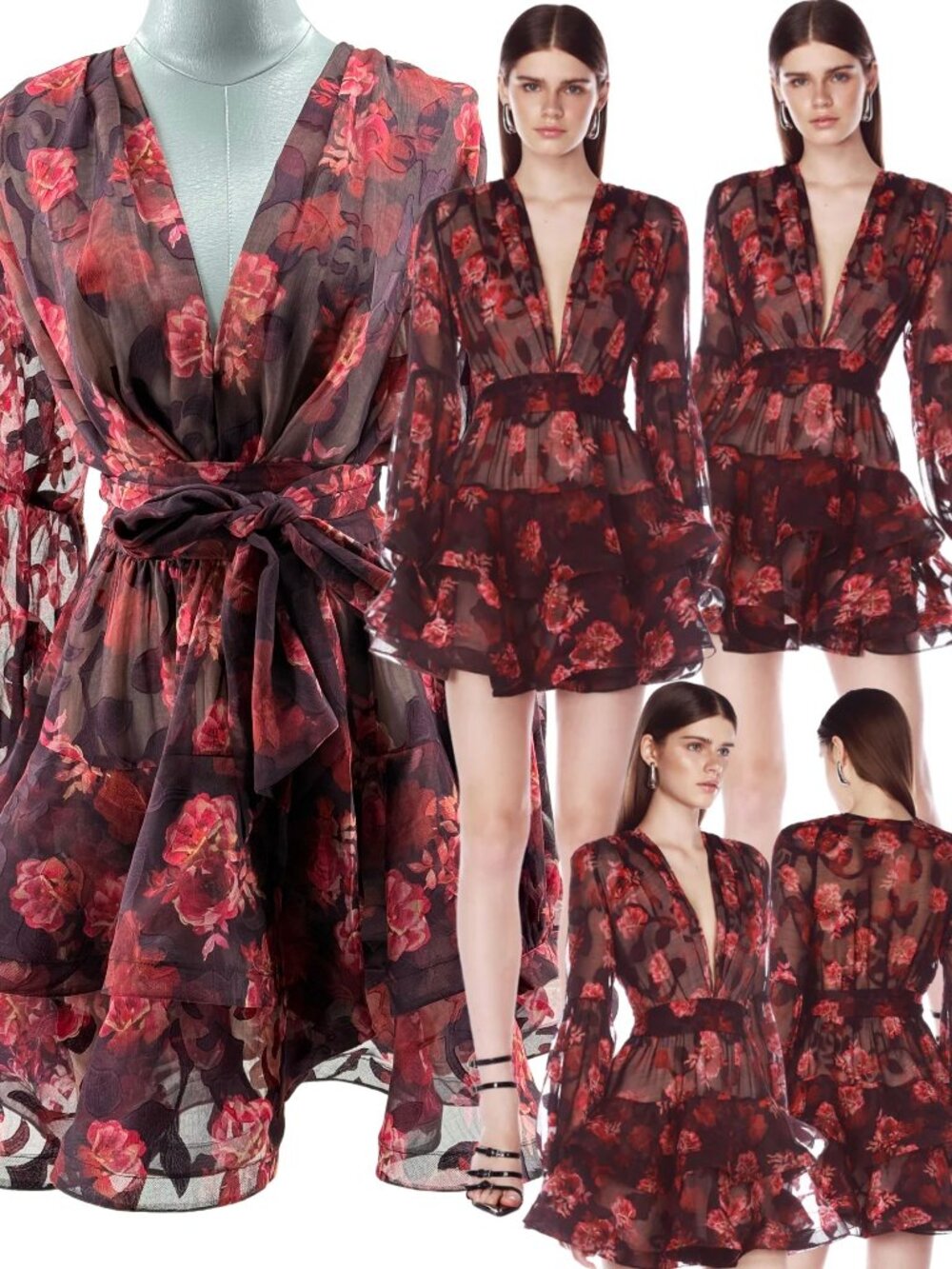 🆕 BRONX & BANCO 🧿 NWOT Bedouin Coastal Mini Dress, Rose Burnout - Sz L US 8